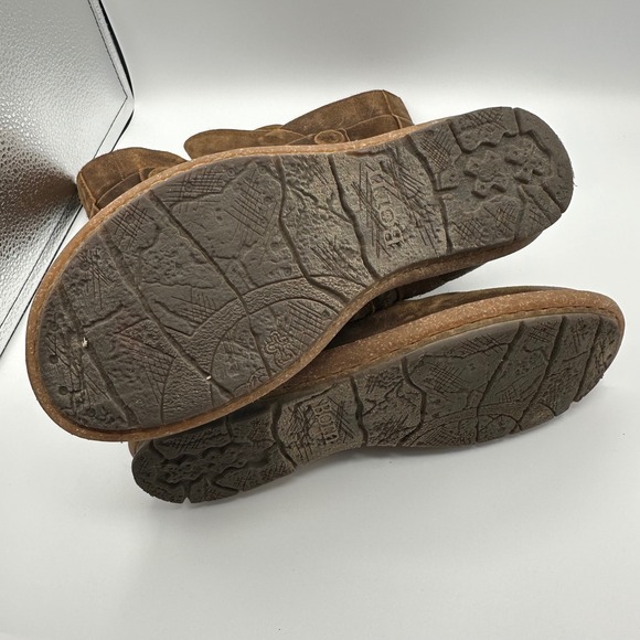 Born Tonic Boots Womens 8 Rust Oiled Suede Leather Brown Distressed Moto - Picture 10 of 11